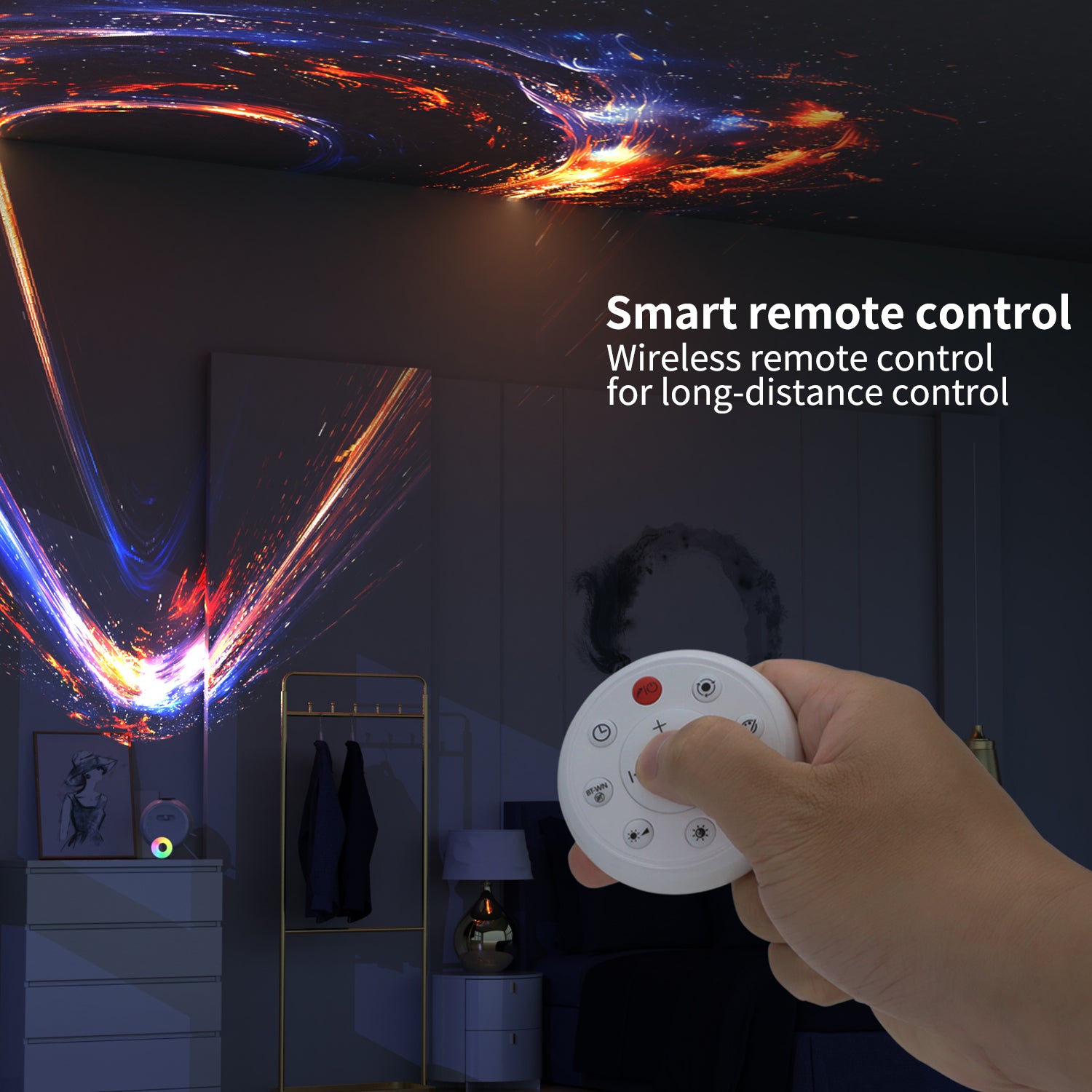 HD Galaxy Projector 13-in-1, Meteor Effect, Bluetooth Speaker & White Noise