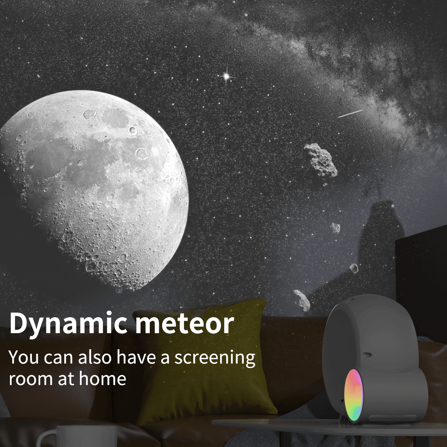 HD Galaxy Projector 13-in-1, Meteor Effect, Bluetooth Speaker & White Noise