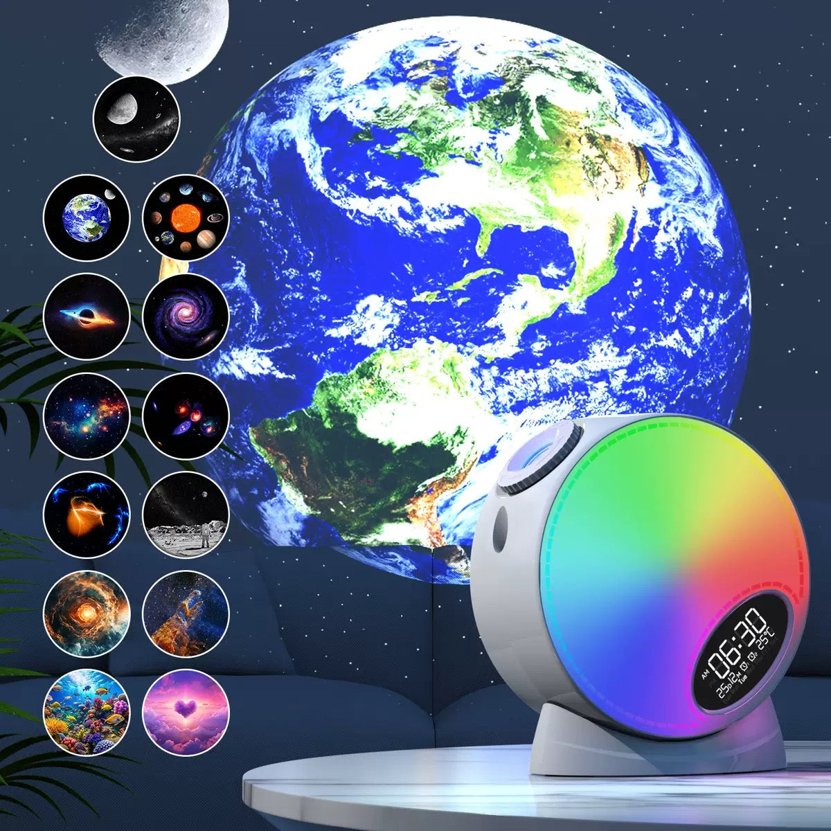 13-in-1 Massive Galaxy Projector with Bluetooth Speaker & 15 White Noise