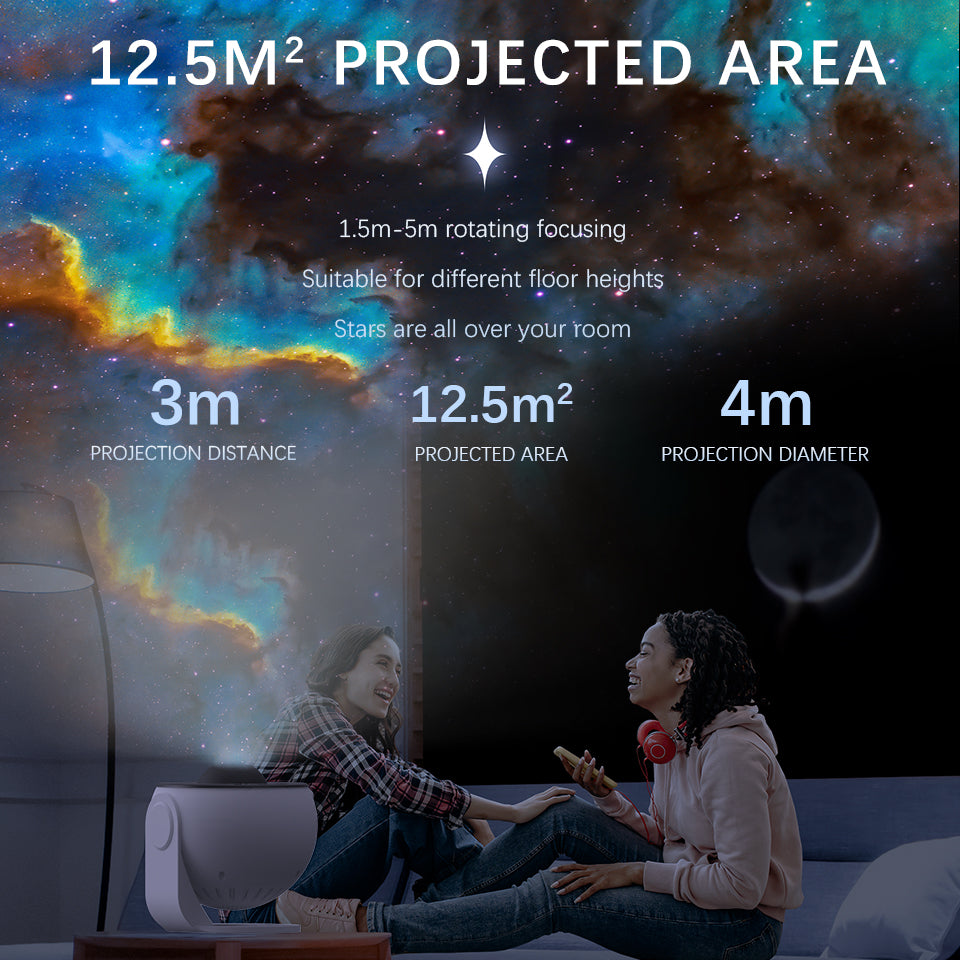 Globe Galaxy Projector 12-in-1 Planetarium Night Light - 360° Rotating Starry Sky Projector with HD Film Discs, Nebula & Star Projector for Kids Bedroom Decor